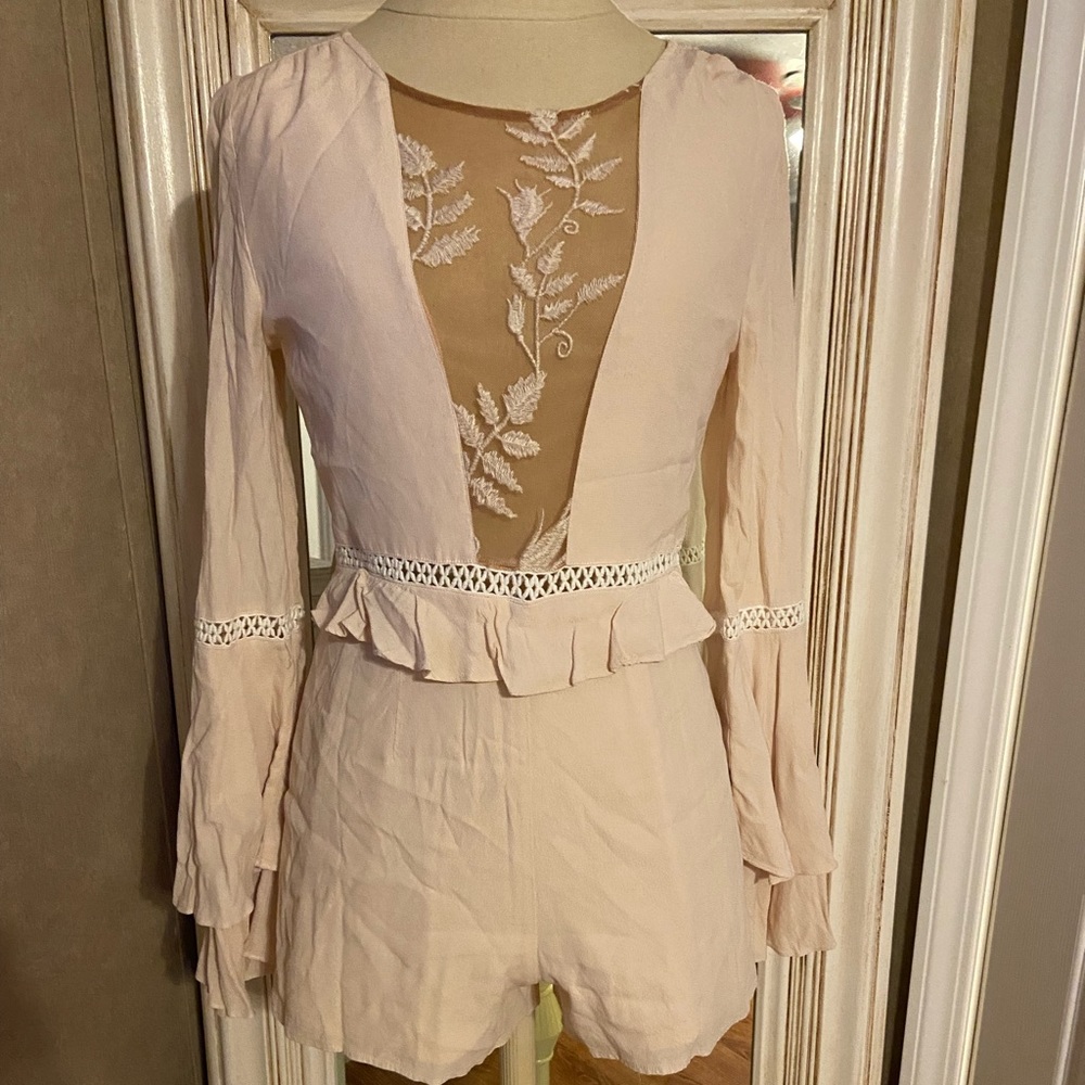 FOR LOVE AND LEMONS BLUSH ROMPER